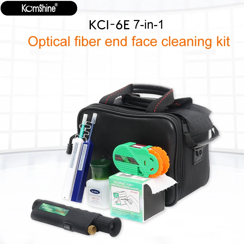 Komshine Optical Fiber End Face Cleaning Kit Set, FTTH Optical Fiber Cleaning Pen, Cleaning Paper