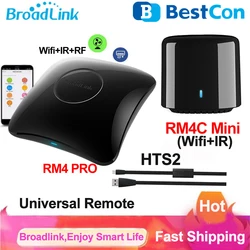 Broadlink RM4 PRO uniwersalny pilot zdalnego sterowania IR RF BestCon RM4C Mini inteligentny pilot na podczerwień działa z Alexa Google HTS2