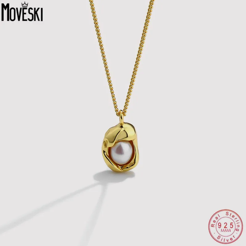 

Женское ожерелье из серебра 925 пробы с бусинами-ракушками