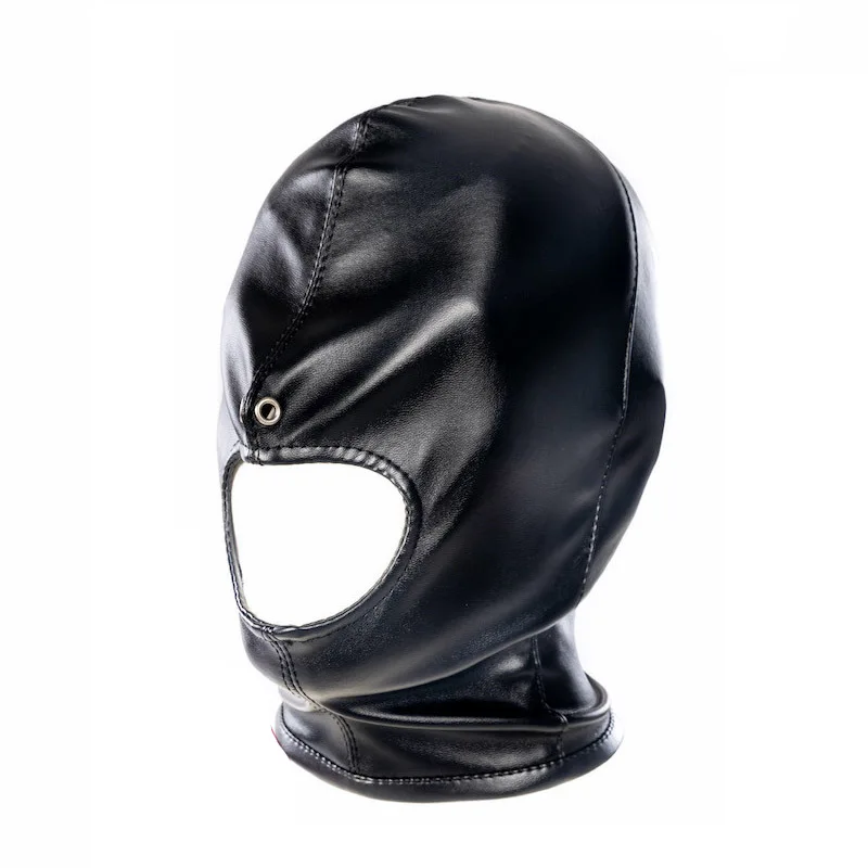 4 Colour SM Sex Game Party Mask Bdsm Bondage Soft Leather Open Mouth Slave Hood Mask Fetish Cosplay Erotic Sex Toy For Women Men