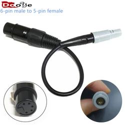 For Bose A20 Aviation Headset 5-pin(XLR) to 6-Pin(LEMO) Airbus pilot headset Adapter 5-pin female to 6-pin male