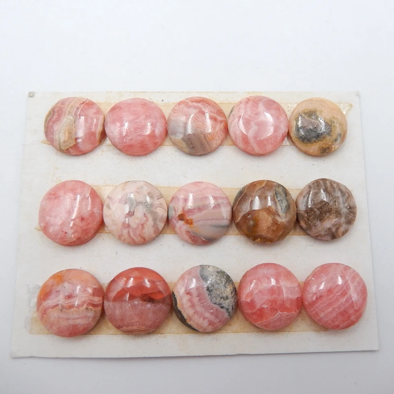 

Gemstone Natural 15 PCS Argentina Rhodochrosite Cabochons beads for jewelry making diy,12x4mm 12x5mm 20g