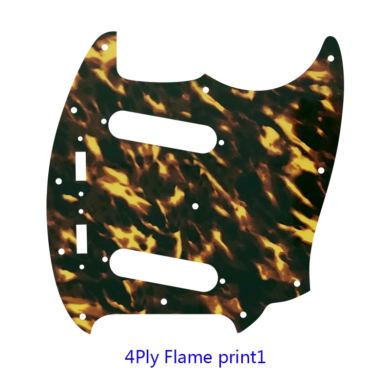 Fei Man Custom Guitar Pickguard Scratch Plate, US Mustang, Flame Pattern