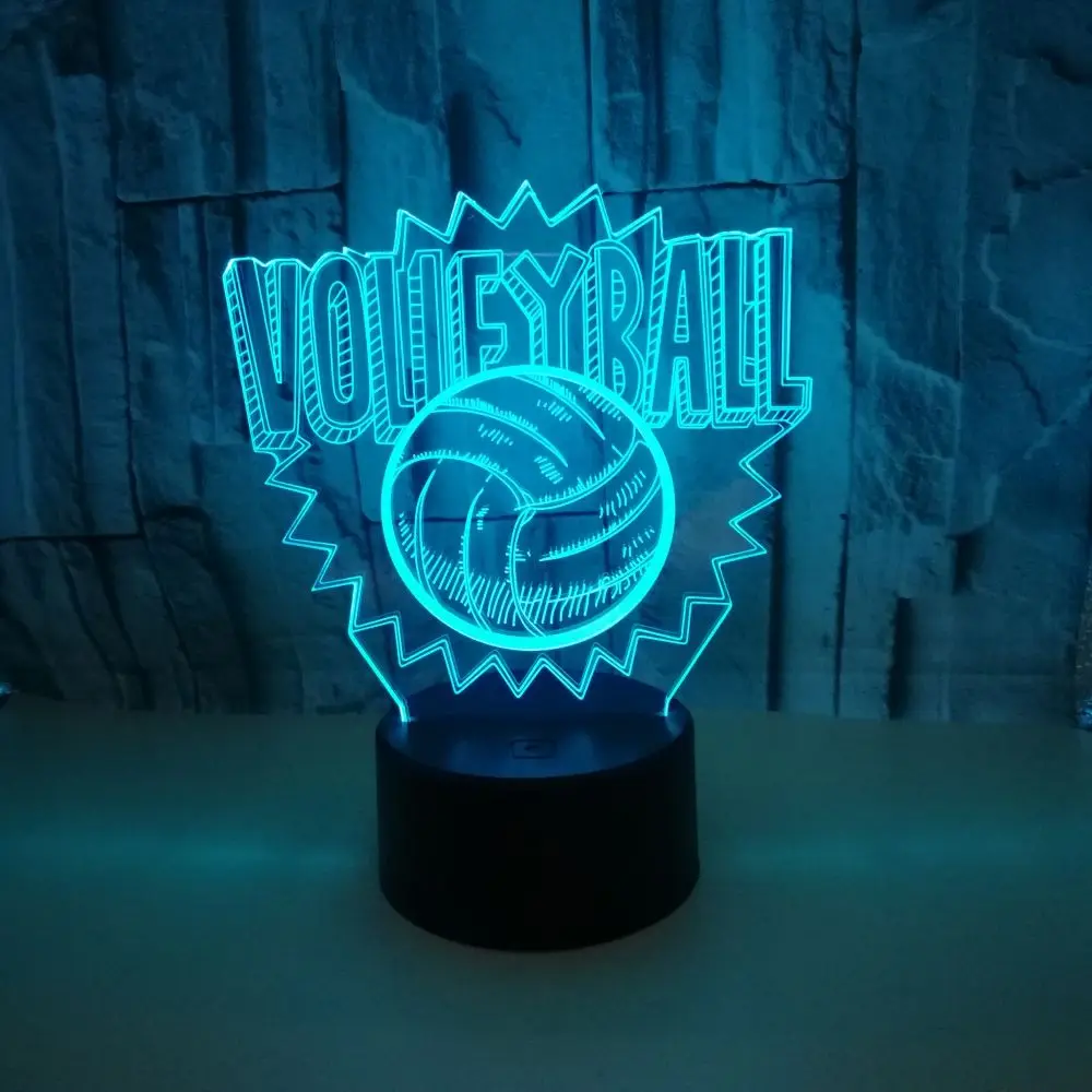 Volleyball 3d Led Lamp 7 Colors Touch Creative Night Table Moderne Desk Lamp 7 Colors Dimmer USB Table Lamp Dropshipping