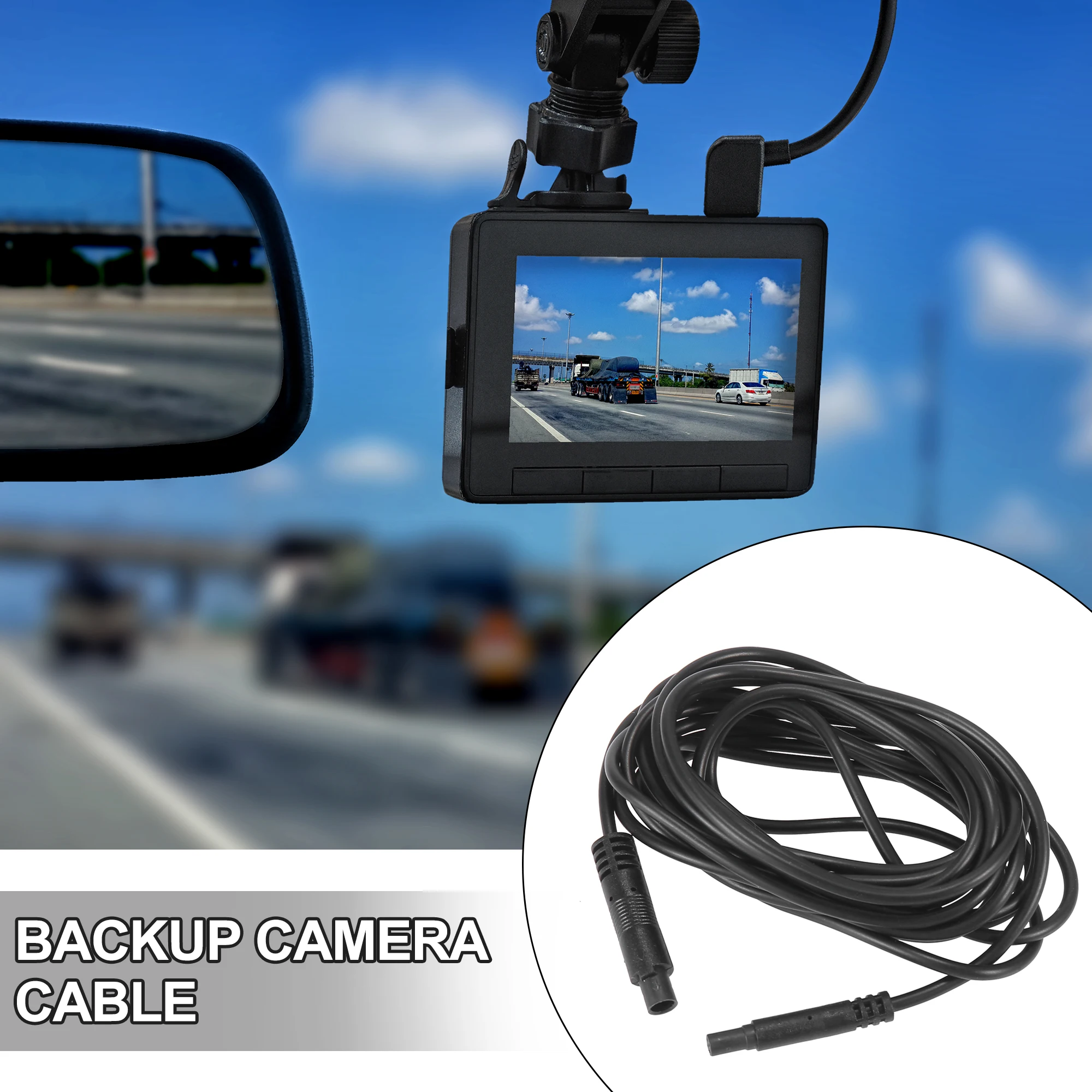 Uxcell 4 Pin 9.84ft 3 Meters Backup Camera Extension Cable Dash Camera Cord Wires Car Rear View Camera