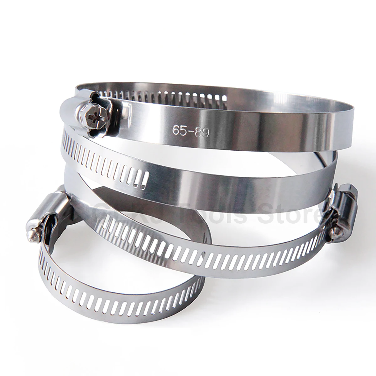 2pcs/lot 304 Stainless Steel Worm Drive Hose Clamp Fuel Line Water Pipe Clip Hoop 50 75 110 160 200mm PVC Pipe Clamp