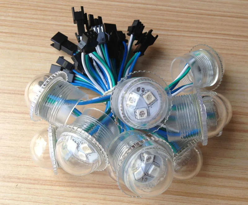 26mm 3LEDs WS2811 LED Pixel Light Solar 12V 5050 SMD Digital Amusement Ride Park RGB Bulb Full Color Module Sign Lamp