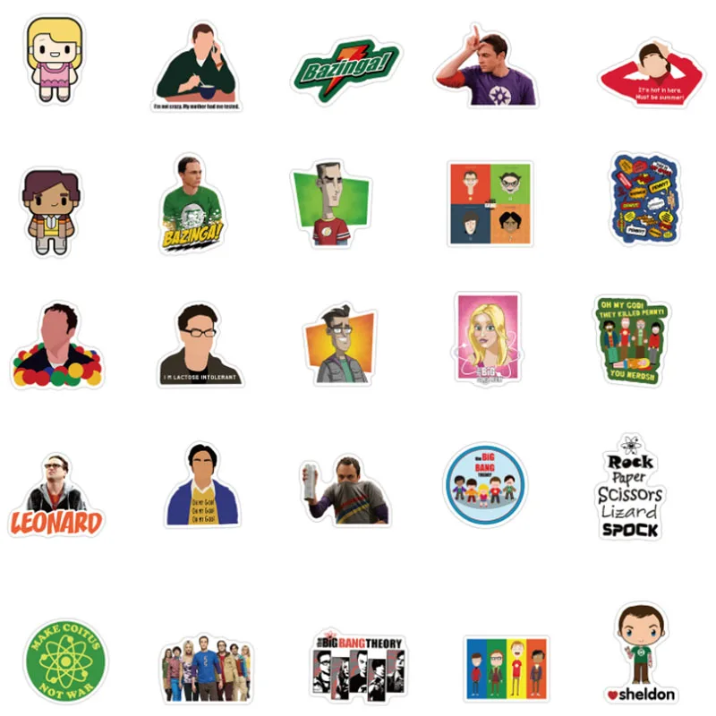 10/30/50/100pcs The Big Bang Graffiti Cool Helmet Classic Stickers Skateboard Travel Suitcase Phone Laptop Luggage Cute Kids