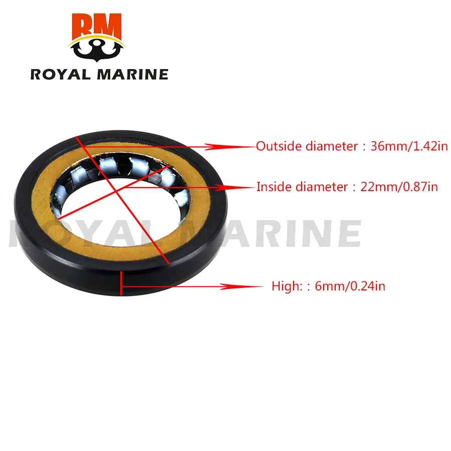 93101-22067 Oil Seal For Yamaha Outboard Parts Parsun Hidea Power tec Seapro 25hp 30hp 40HP 93101-22M00 boat engine parts