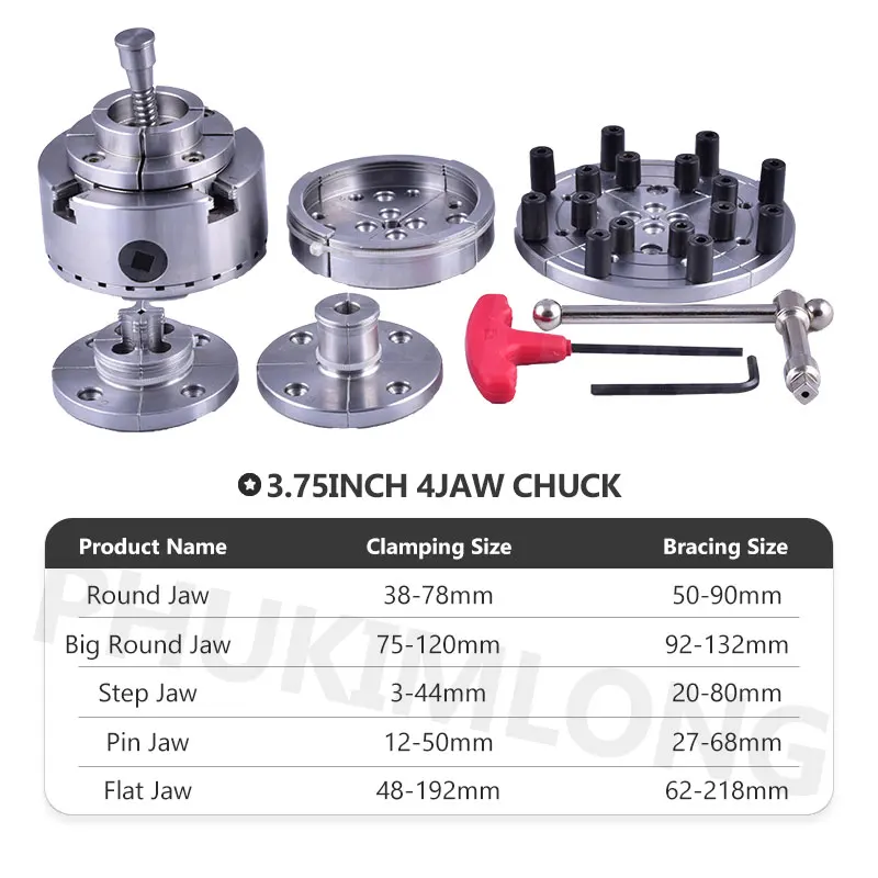 Imagem -02 - Conjunto de Mandris Auto-central Torno para Madeira Jaws Fatos Mandril de Rolagem Number of Chuck 3.75 in 95 mm