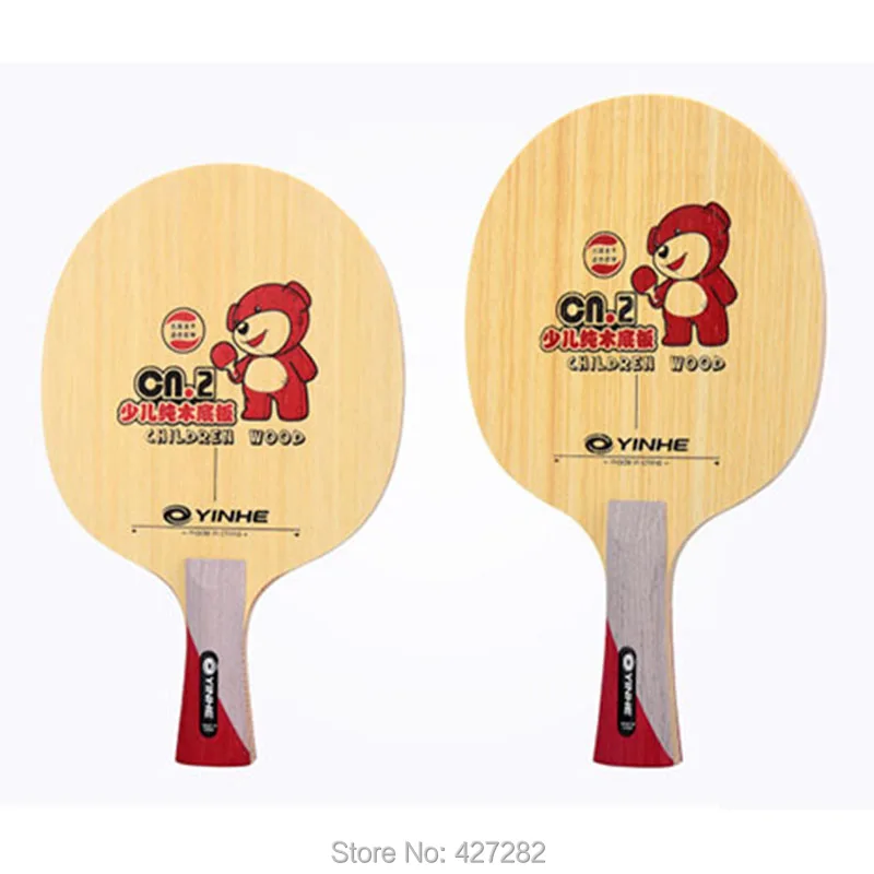 Yinhe-Table tennis rackets for children, original, pure wood, CN 2 (cn2, cn-2), all round, for beginner