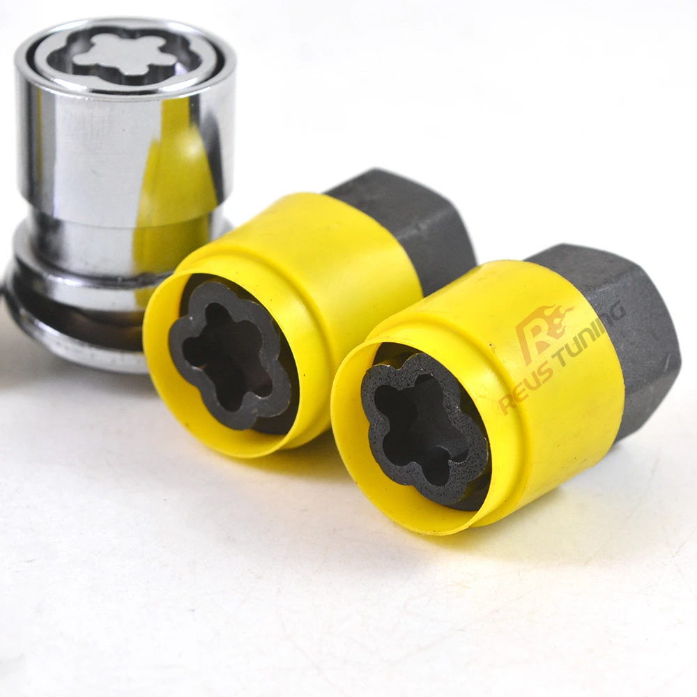 M14x1.5 M14 1.5 Steel Car Alloy Wheel Rim Locking Lock Lug Nuts For Toyota Land Cruiser 100 105 / Land Rover Freelander 1