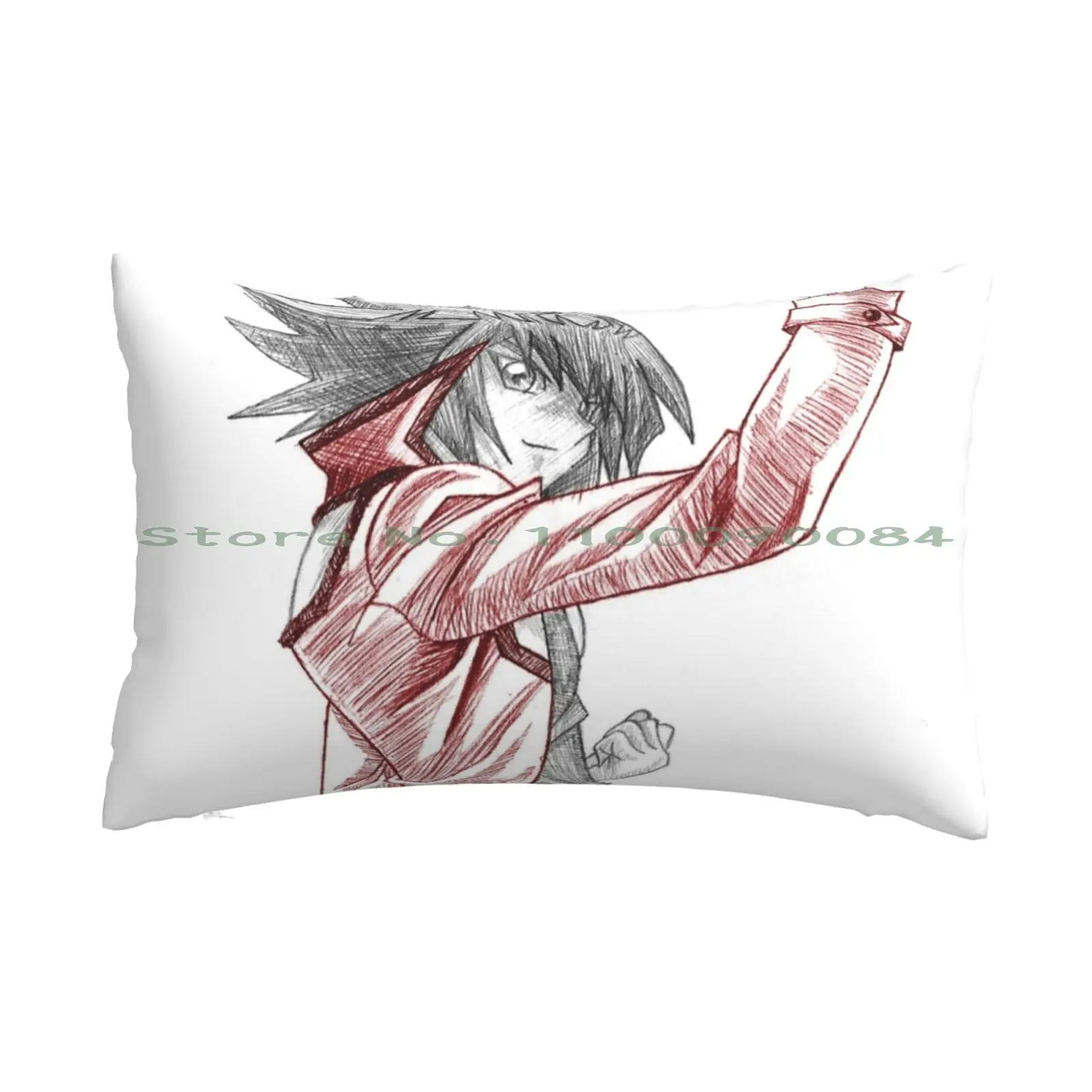 Jaden Yuki Pillow Case 20x30 50*75 Sofa Bedroom Jaden Yuki Judai Yugioh Gx Anime Game Line Long Rectangle Pillowcover Home