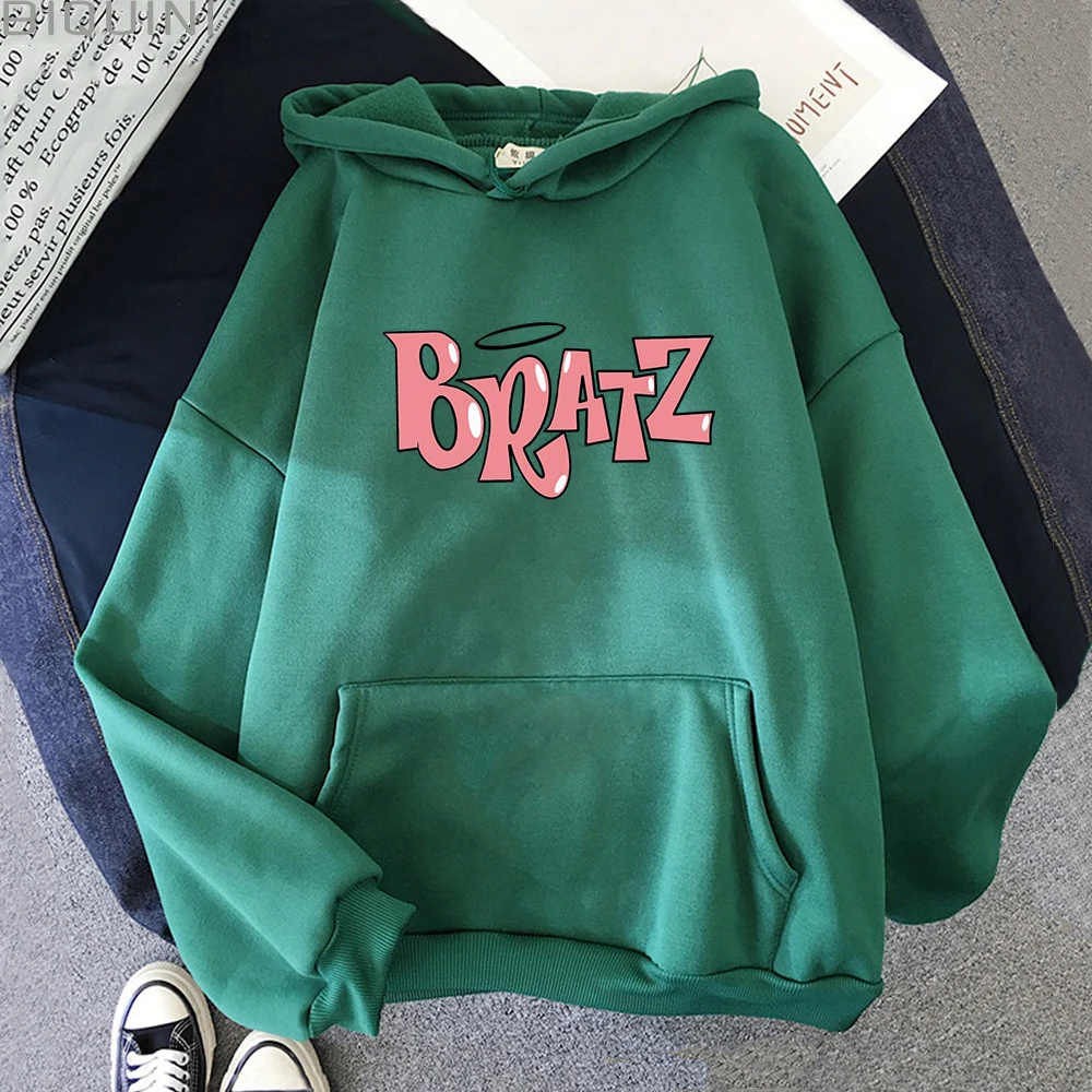 Hoodie Oversized Bratz Clothes Women Aesthetic Letter Sweatshirts Kawaii Long Sleeve 2021 Winter Streetwear Fashion Friends худи