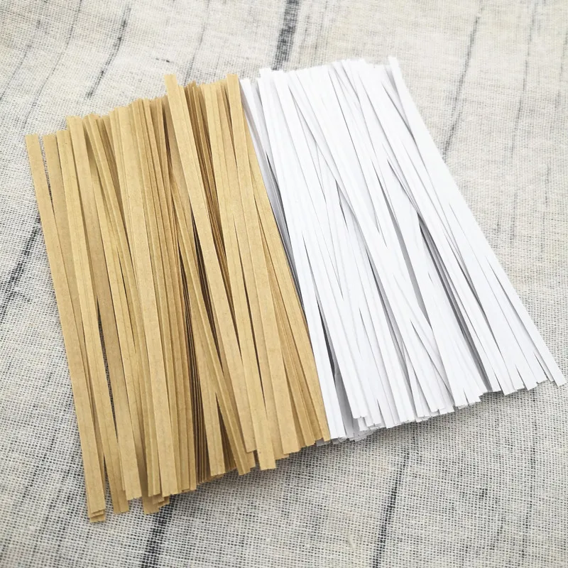 200Pcs Kraft Twist Ties for Candy Lollipop Cake Cello Decoration Bakery Gift Bag Sealing Twist Ties Party Decoration Accessory