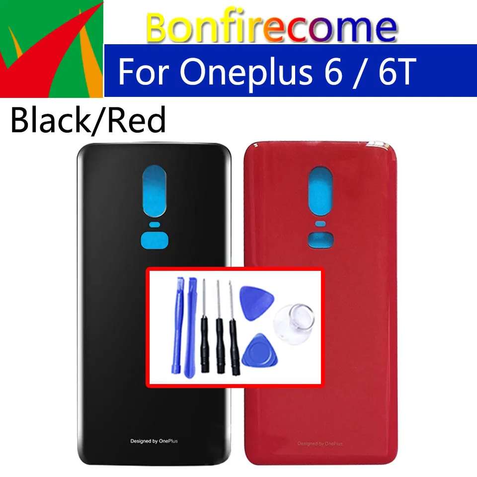 Battery Cover For Oneplus 6 6T Back Glass Cover Rear Window Door Case Back Housing Replacement