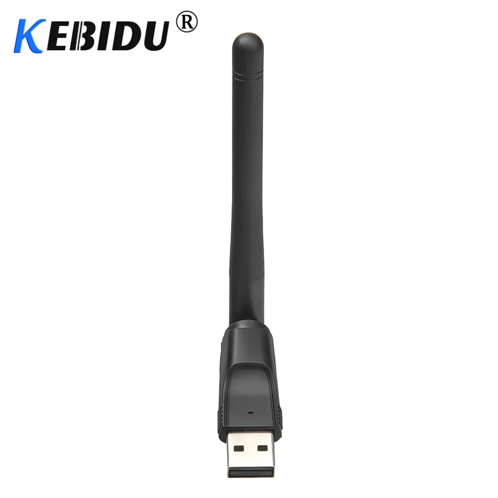 Kebidu 150M USB 2.0 WiFi Wireless Network Card 802.11 b/g/n LAN Antenna Adapter for Laptop PC Win 7 8 10 Mac IOS Android Linux