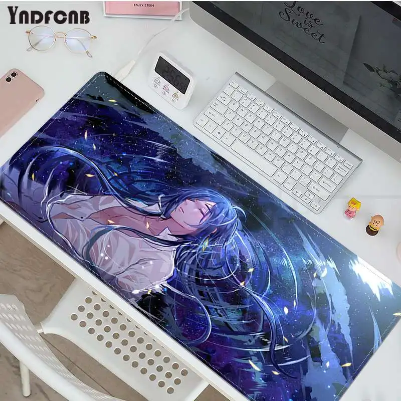 YNDFCNB Genshin Impact Kaeya Desain Sederhana Meja Pemutar Permainan Laptop Alas Mouse Karet Ukuran untuk Alas Mouse Keyboard Tikar