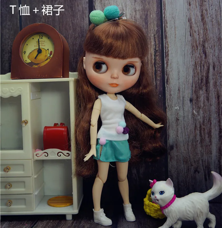 Handmade Clothes For Blythy Doll Sweetpie Coat TUTU Skirts Fashion Doll Clothes For Licca Doll Kids Toy 1/6 Doll Clothes Sets