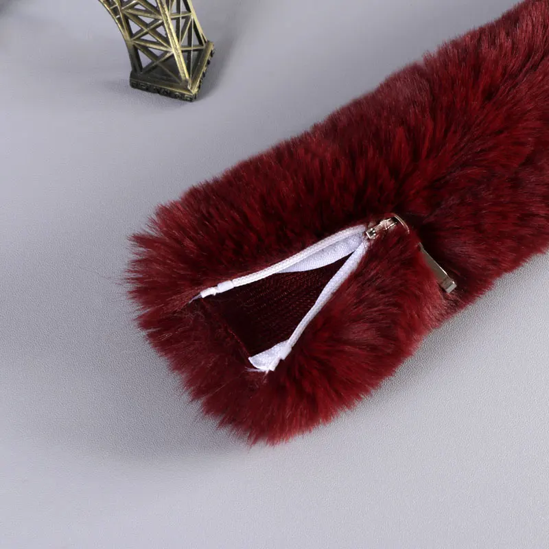 Winter Fashion Plush Bag Strap Women Shoulder Handbag Strap Belt Faux Fur Bag Belts accessories Decorative Handbag Handles strap