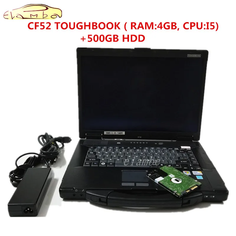 CF52 Toughbook CF52 I5 4GB Laptop with 500hdd Window7 Military Toughbook Laptop can work for diagnostic alldata/ c5/ c4/ icom