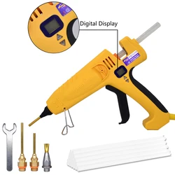 500W industrial high-power glue gun adjustable temperature digital display, bonding maintenance tools use 11mm glue sticks