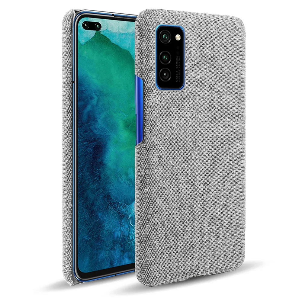 Cloth Cases For Honor View 30 Pro Case Slim Retro Cloth Hard Phone Cover For Honor View30 V30 V 30 Pro Coque Funda Capa