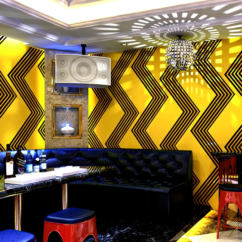 

KTV Wall Covering Contact Paper Kara OK Room Reflective waterproof Strip wallpapers for Bar theme Cafe Background Mural