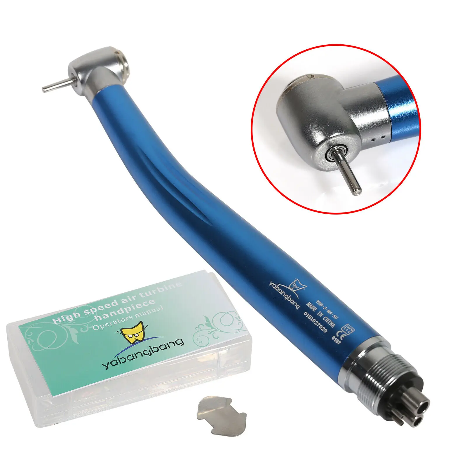 

NSK Pana Max Style Standard Head Dental High Speed Handpiece Single Water Spray Push Button Air Turbine 2/4 Hole Blue Tip