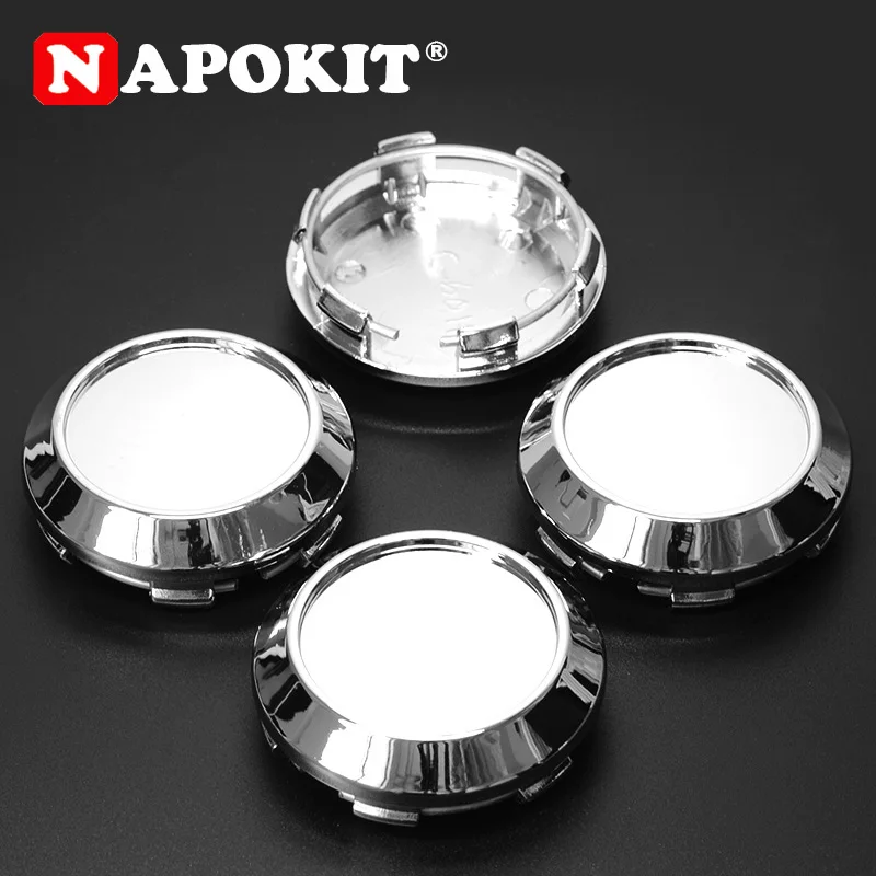 4pcs TOP Universal 60mm Chrome Plastic Blank Car Wheel Center Caps for Rims No Logo Emblem Sticker Hub Cap Covers