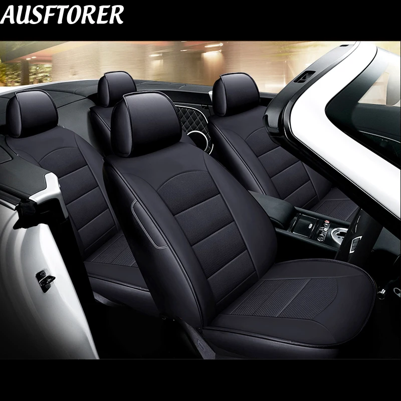 Custom Fit Seat Covers for Mercedes-Benz GLA 200 220 250 260 Auto Seat Cushions Cowhide & PVC Leather Supports Car Accessories