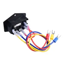 Power Switch 10A 250V with Triple Rocker #6