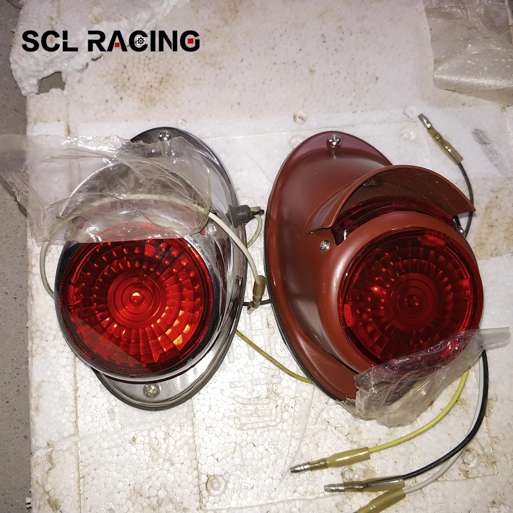 SCL Racing Original Motorcycle Silver and Red Taillight Rear Fender Brake Light For Ural CJ-K750 BMW R1 R50 R71 M72