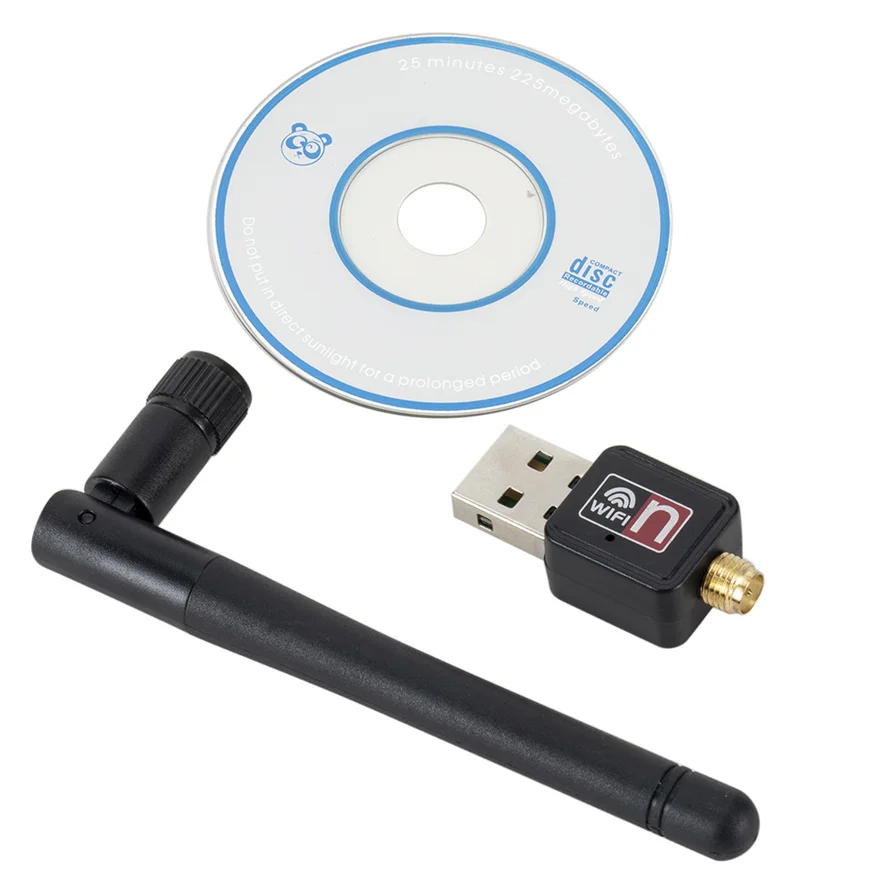 Tarjeta de red inalámbrica WiFi, adaptador LAN con antena giratoria, USB 2,0, 150M, 802,11 b/g/n, para ordenador portátil, PC, Mini Dongle