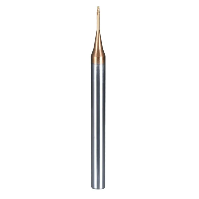 5 Buah HRC55 0.1-0.9Mm * 3/4/5/6/8 Mm Deep Grooving Solid Tungsten Carbide Long Neck Flat End Mill untuk Mesin CNC