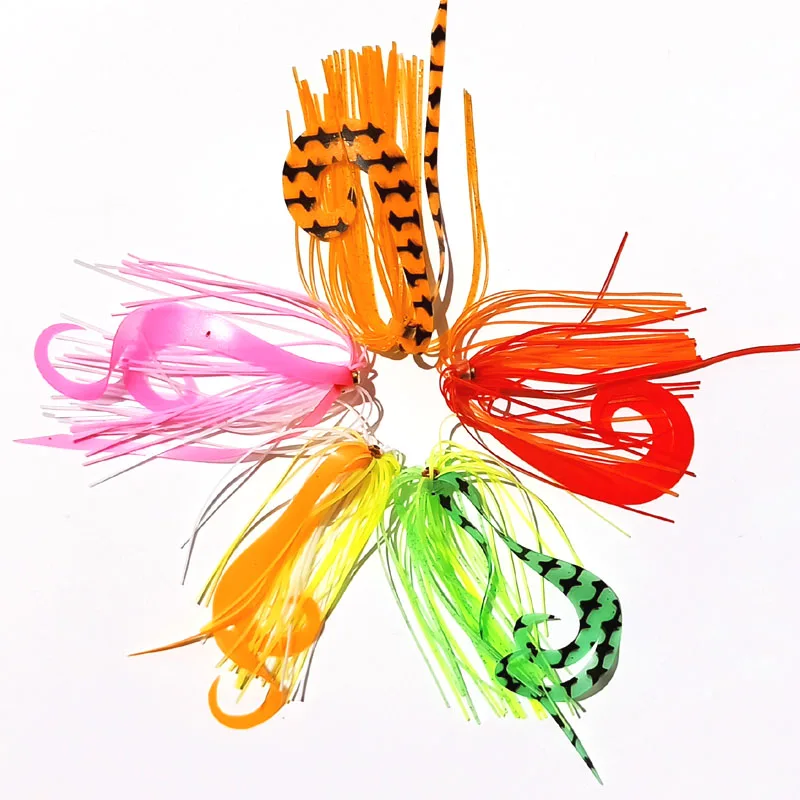 10pcs Kabura Snapper Silicone Skirt Assist hook jigging hook sea fishing hook Jig head fishing hook super strong