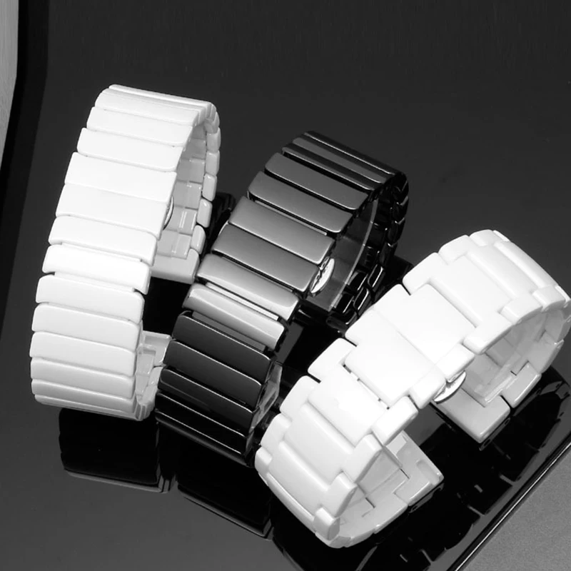 Ceramic Watch band For Huawei Watch GT 2 Strap quick release bar watchband 16mm 18mm 20mm 22mm watch bracelet white black color