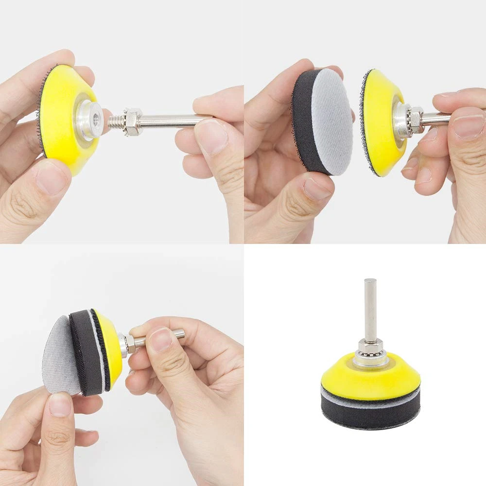 1 zestaw 2 Cal (50mm) miękka gąbka wkładki interfejsu + 6mm Back-up szlifowanie szlifowanie Pad dla Hook & Loop tarcze szlifierskie elektronarzędzia akcesoria