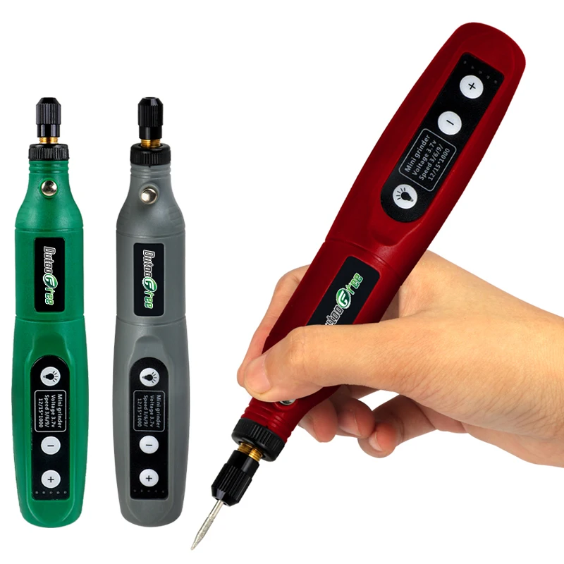 USB Wireless Engraving Pen Rechargeable Mini Cordless Drill Pen With LED 5 Speed Rotary Tool Dremel Grinding Accessories Set
