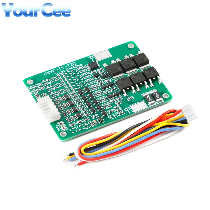 3S 4S 5S 6S 7S 15A BMS 20A 18650 ion Lithium Battery Protection Board Module 12.6V 16.8V 21V 25.2V 29.4V Packs Heatsink