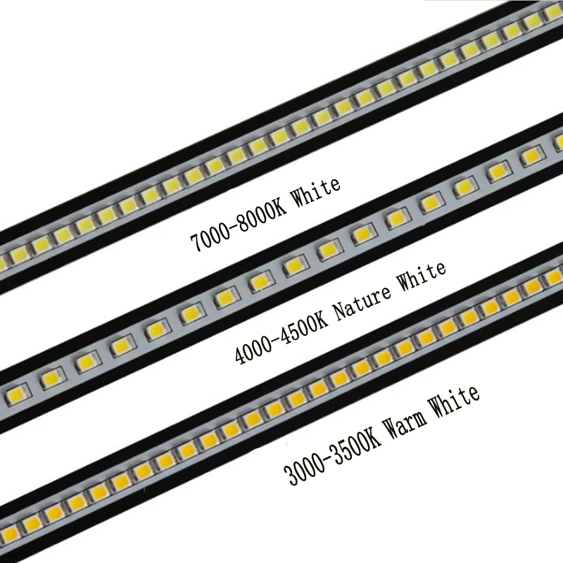 Barra de luces LED para armario, 220V, 2835 SMD, Blanco/blanco cálido, 10 unids/lote por paquete