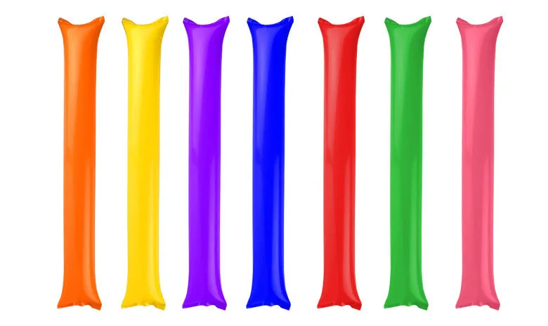 100pcs/lot=50bags mix color Inflatable Clapper,cheerstick, Inflatable Sticks, Balloon Stick Clapper Cheering Stick Noise Maker