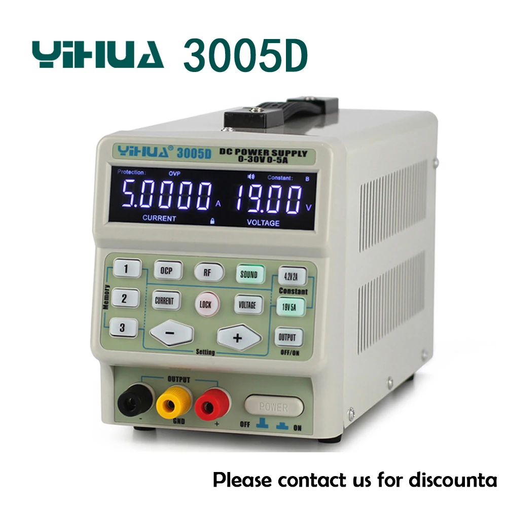 

YIHUA 150W 3005D 5A 30V DC Supply Adjustable Laboratory Power Supply Digital Program-Controlled Switching Power Supply