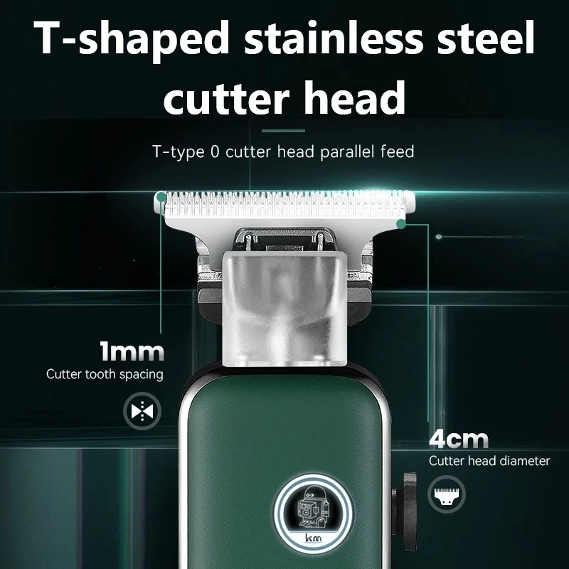 Kemei máquina de cortar cabelo profissional t-blade máquina de corte de cabelo de barbear a seco em torno de delinear a máquina de corte próximo KM-5098