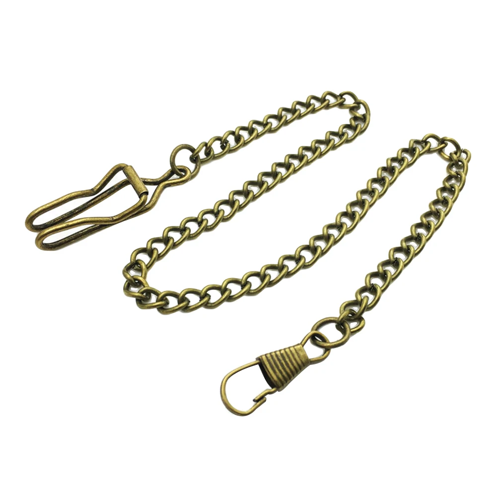 Bronze/Silver Vintage Style For Choice Alloy Pocket Watch Holder Necklace Chain For Men Women Collares