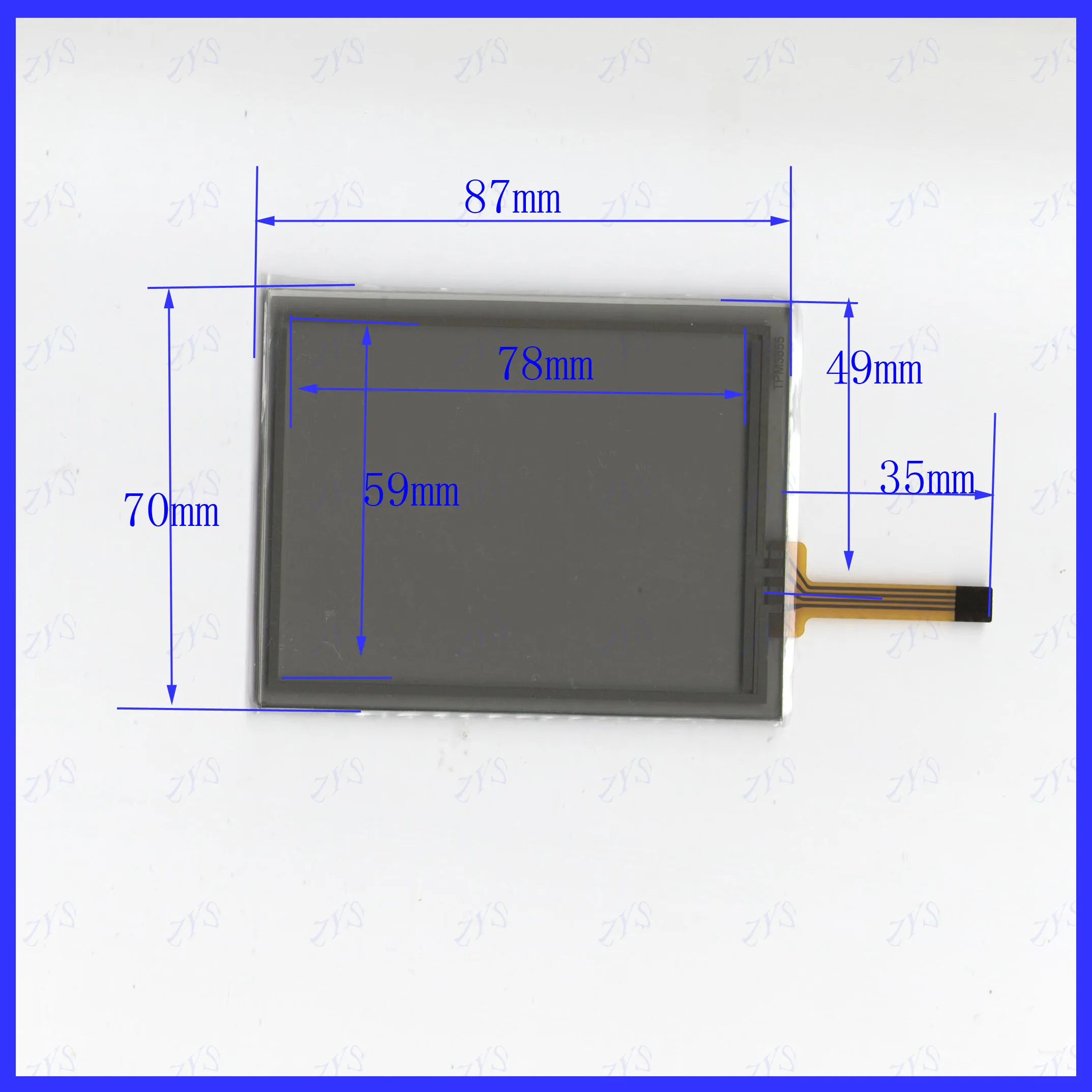 

ZhiYuSun TPM3855 this is compatible 3.8Inch 4Wire 87*70mm Resistive TouchScreen TPM3855 for Industrial control general