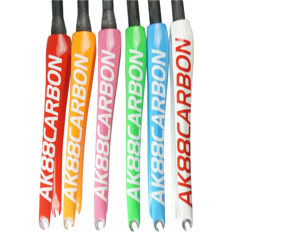 AK88 Full Carbon Fiber Road Bike Parts, 700CC Front Fork Rainbow, eight Color, 28.6mm, 39.8mm