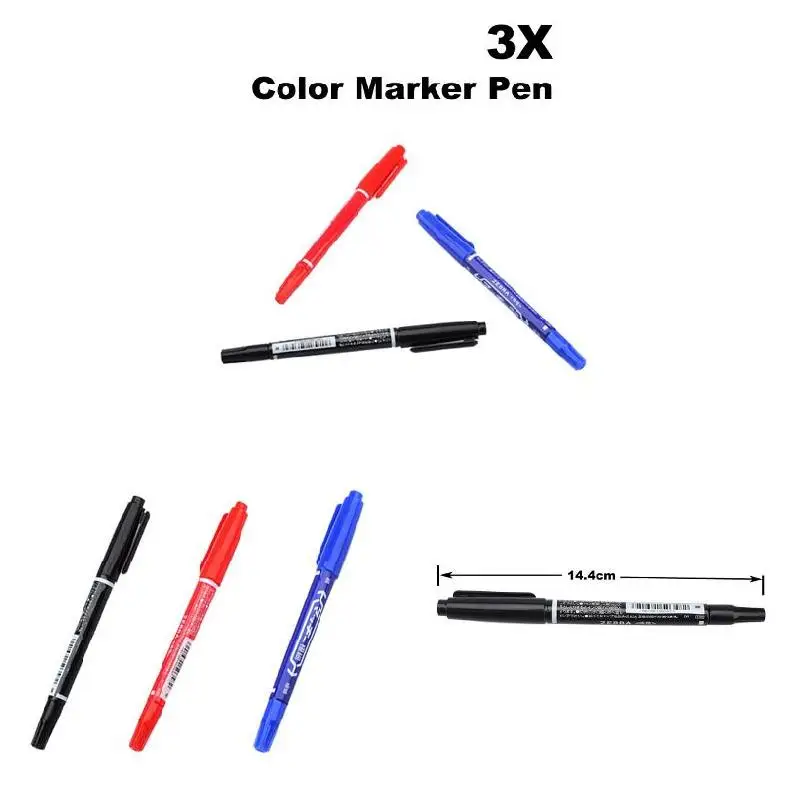 3 Pcs/Set CD-R DVD-R Media Disc Marker Pen Stationery Supplies xqmg  Fabric Decorating Arts Crafts  Sewing Home  Garden new hot