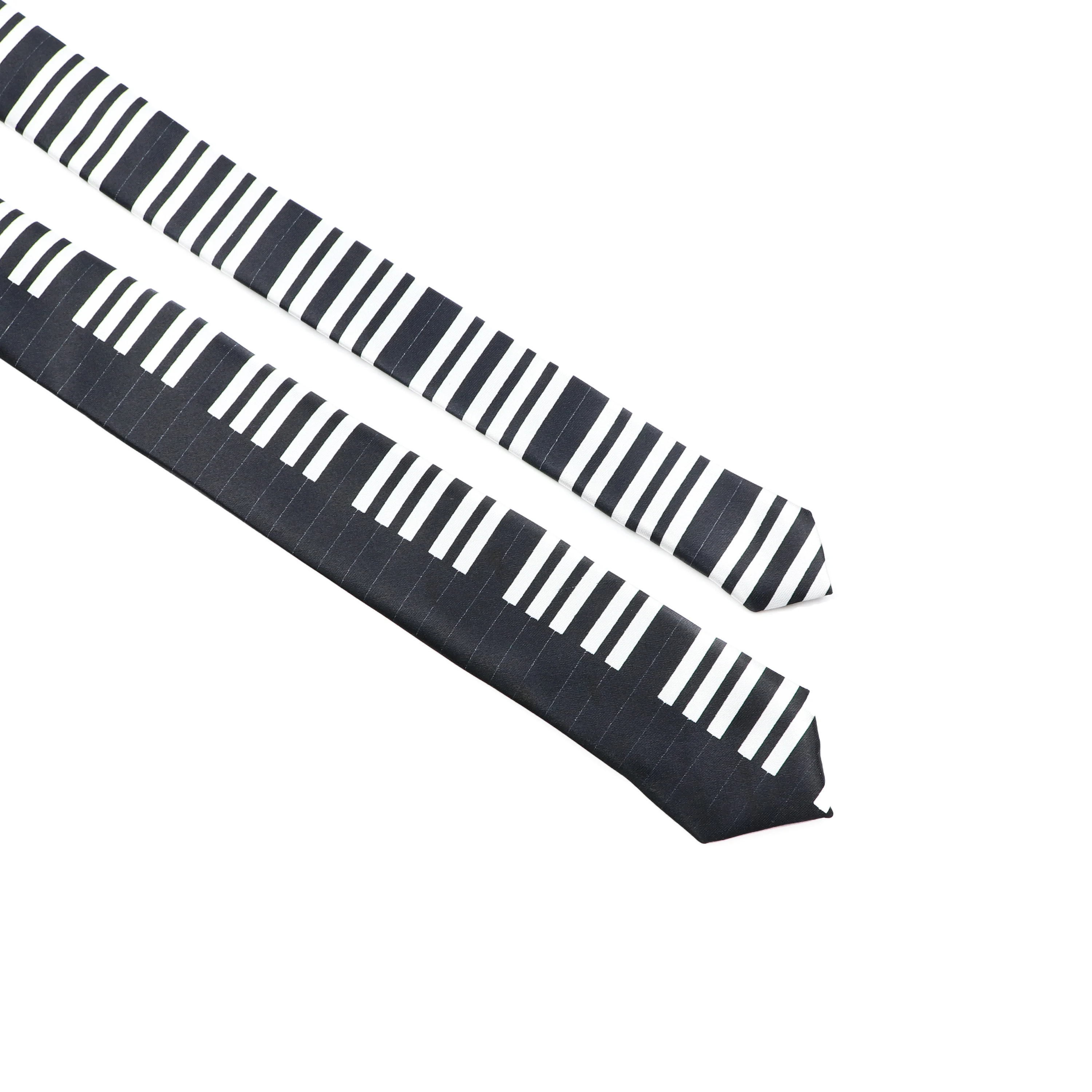 Corbata delgada Musical para hombre, diseño de notas coloridas impresas, llave de Piano, sonrisa, guitarra de poliéster, corbata de 5cm de ancho,