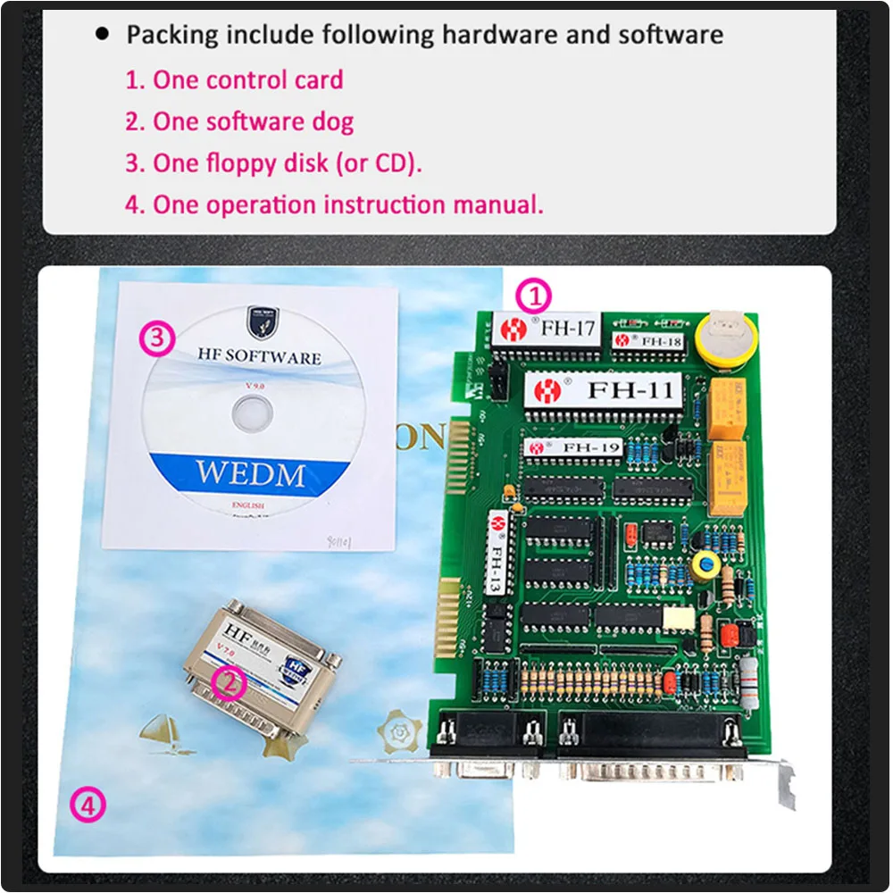 WEDM HF Card ISA Wire Cut Program and Control System V7.03 V8 for CNC EDM Wire Cutting Machine